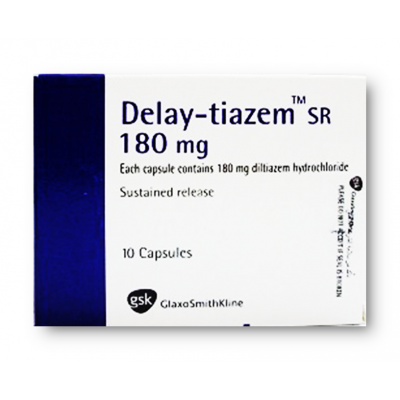 DELAY-TIAZEM SR 180  MG ( DILTIAZEM ) 10 CAPSULES